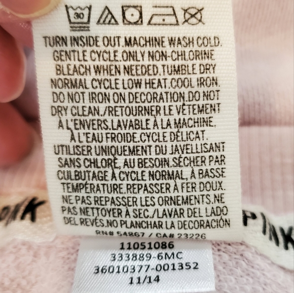 Pink by Victoria Secret Terry Pullover - Picture 9 of 9